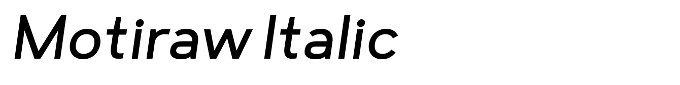 Motiraw Italic
